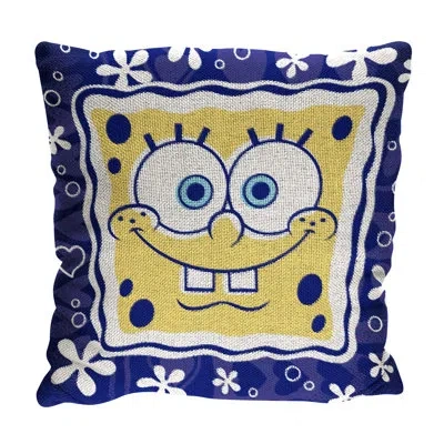 Northwest Nickelodeon Spongebob Squarepants Tiki Dreams Jacquard Throw Pillow, Cartoon Decor, 20x20 Inches