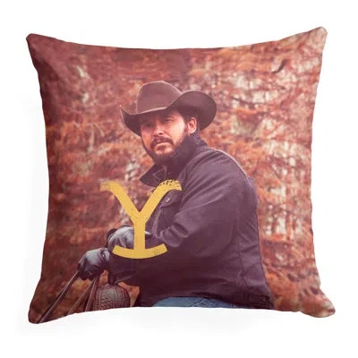 Northwest Paramount Yellowstone Rip Dutton Ranch Printed Throw Pillow In Black;brown;multi