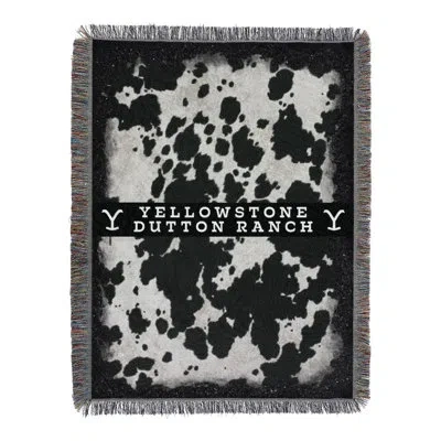 Northwest Paramount Yellowstone Throw Blanket, Cowhide Western Ranch Decor, 48x60 Inches In Multi
