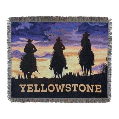 Northwest Paramount Yellowstone Throw Blanket, Giddy Up Western Ranch Decor, 48x60 Inches In Multi