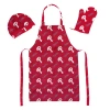 Northwest Patterned Apron Sets In White;red