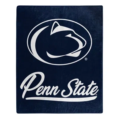 Northwest Penn State Signature Raschel Throw In Black;white