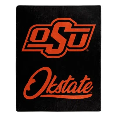 Northwest Plain Weave / Muslin Throw Blanket In Orange;black