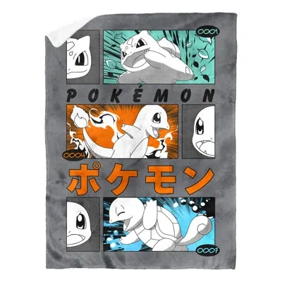 Northwest Pokemon Grass, Fire, Water Mink Throw In Multi