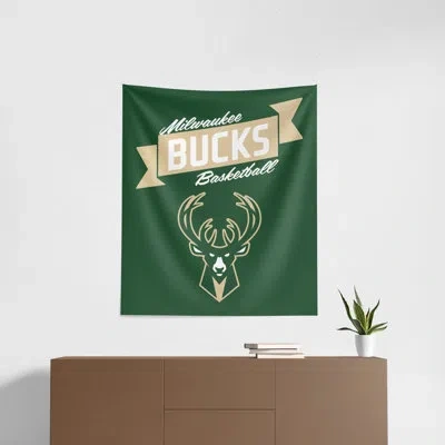 Northwest Polyester Nba Premium Bucks Printed Wall Hanging In Multi-colored