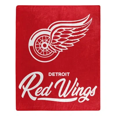 Northwest Red Wings Signature Raschel Throw In White;red