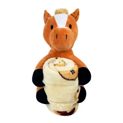 Northwest Rollee Pollee Farm Horse Silk Touch Blanket With Plush Hugger