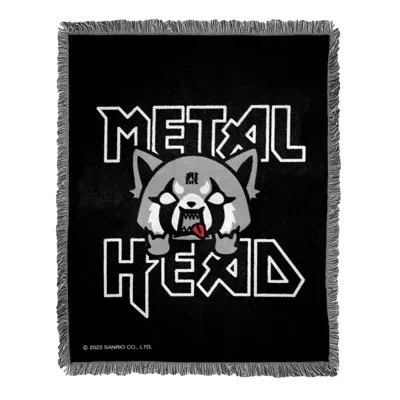 Northwest Sanrio Aggretsuko Metal Head Jacquard Throw Blanket, Fan Decor, 46x60 Inches In Multi
