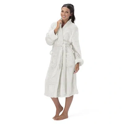 Northwest Silk Touch Bathrobe Lava In White