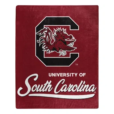 Northwest South Carolina Signature Raschel Throw In Black;cherry