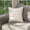 Northwest Square Throw Pillow In White