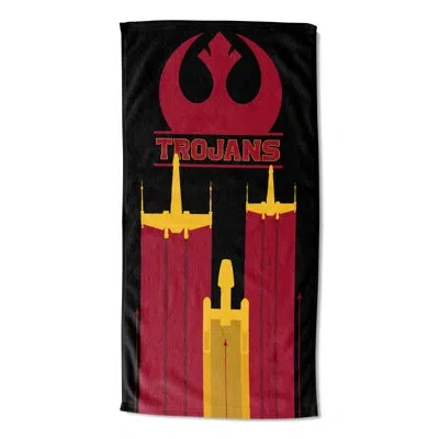 Northwest Star Wars Cobranding Battletime Usc Beach Towel In Black;red;yellow