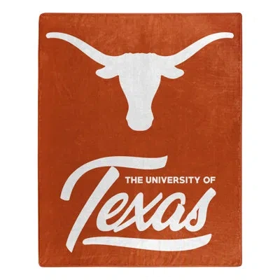 Northwest Texas Signature Raschel Throw In White;orange