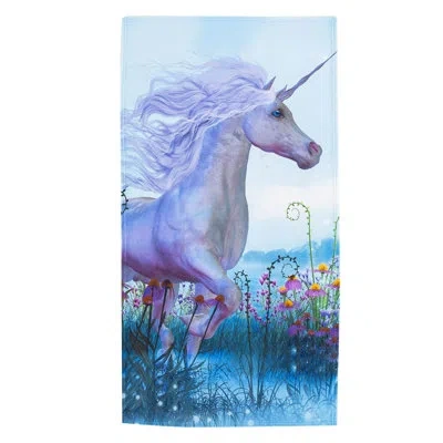 Northwest Unicorn Beach Towel, 30 X 60 Inches In Blue;white;pink