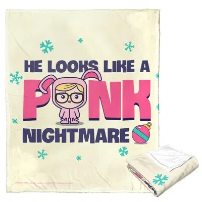 Northwest Warner Bros. A Christmas Story Pink Nightmare Silk Touch Throw Blanket, Classic Film Decor, 50x60 In In Multi