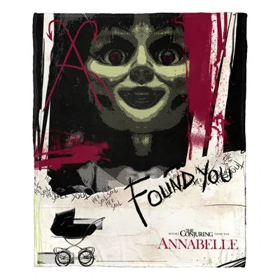 Northwest Warner Bros. Annabelle Poster Silk Touch Throw Blanket, Spooky Horror Decor, 50x60 Inches In Multi