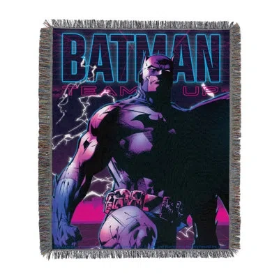 Northwest Warner Bros. Batman Throw Blanket, Team Up Superhero Fan Decor, 48x60 Inches In Blue;black