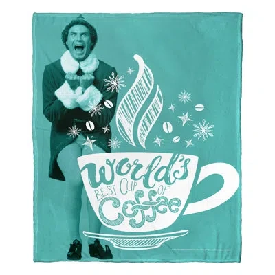 Northwest Warner Bros. Elf Best Coffee Silk Touch Throw Blanket, Holiday Humor Blanket, 50x60 Inches In Multi;multi