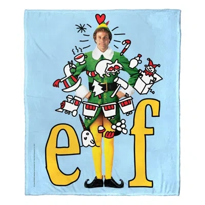 Northwest Warner Bros. Elf Montage Silk Touch Throw Blanket, Festive Movie Collage, 50x60 Inches In Multi