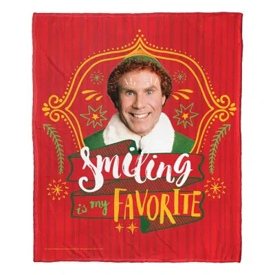 Northwest Warner Bros. Elf Smiling Is My Favorite Silk Touch Throw Blanket, Holiday Movie Fleece, 50x60 Inches In Multi