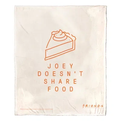 Northwest Warner Bros. Friends Joey Doesn't Share Silk Touch Throw Blanket, Iconic Sitcom Humor, 50x60 Inches In Multi