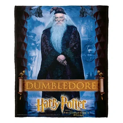 Northwest Warner Bros. Harry Potter Dumbledore Silk Touch Throw Blanket, Hogwarts Headmaster Fleece, 50x60 Inc In Multi