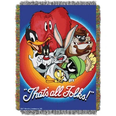 Northwest Warner Bros. Looney Tunes Throw Blanket, Favorite Show Cartoon Fan Decor, 48x60 Inches In Blue