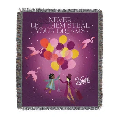 Northwest Warner Bros. Willy Wonka Throw Blanket, Wonka Dream Movie Fan Decor, 48x60 Inches