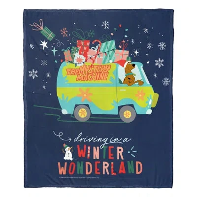 Northwest Wb Scooby Doo Driving In A Winter Wonderland Throw In Multi