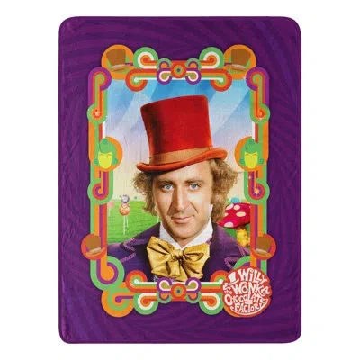 Northwest Willy Wonka Wonderful Wonka Micro Raschel Throw