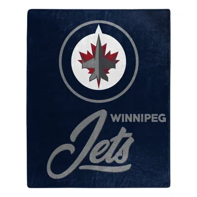 Northwest Winnipeg Jets Signature Throw In Gray;navy Blue