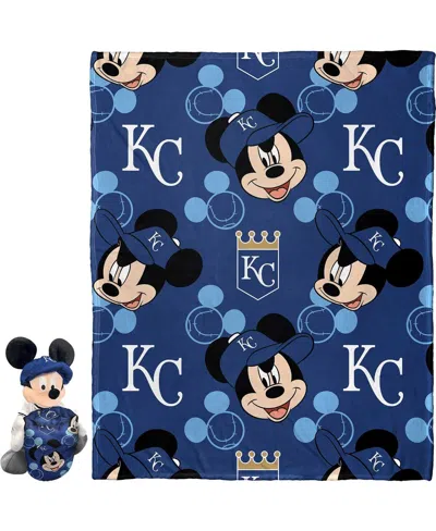 Northwest X Disney Kansas City Royals Mickey Hugger Pillow Silk Touch Throw Set In Transparent