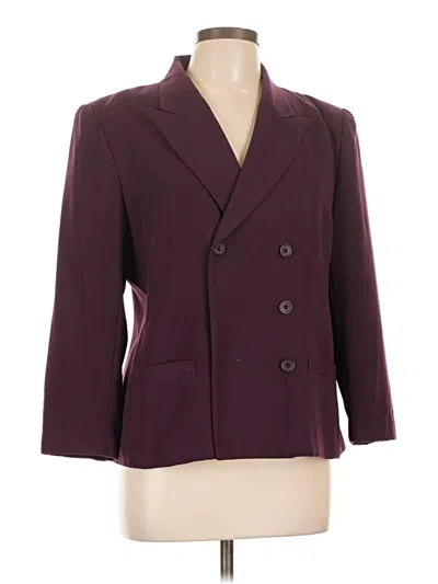 Pre-owned Norton Mcnaughton Blazer Jacket In Burgundy