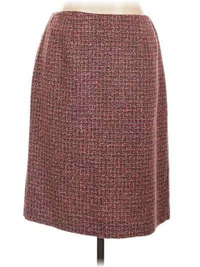 Pre-owned Norton Mcnaughton Formal Skirt In Burgundy