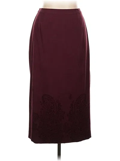 Pre-owned Norton Mcnaughton Formal Skirt In Burgundy