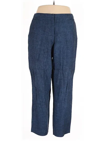 Pre-owned Norton Mcnaughton Linen Pants In Blue