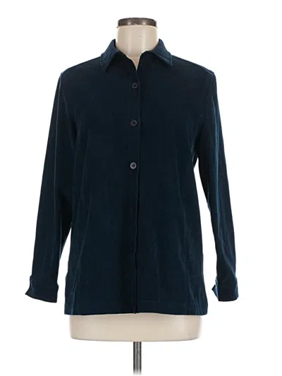 Pre-owned Norton Mcnaughton Long Sleeve Blouse In Blue