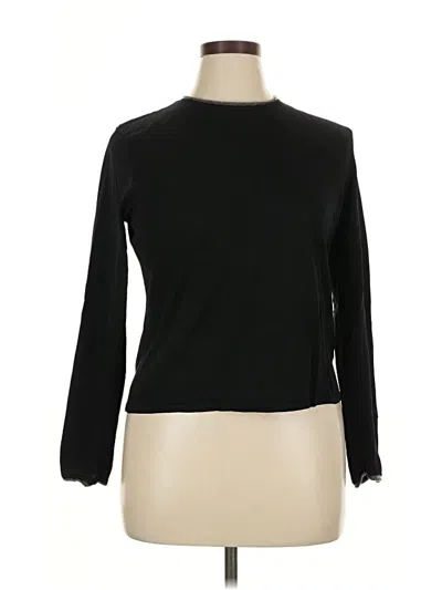 Pre-owned Norton Mcnaughton Long Sleeve Top Black Turtleneck Tops