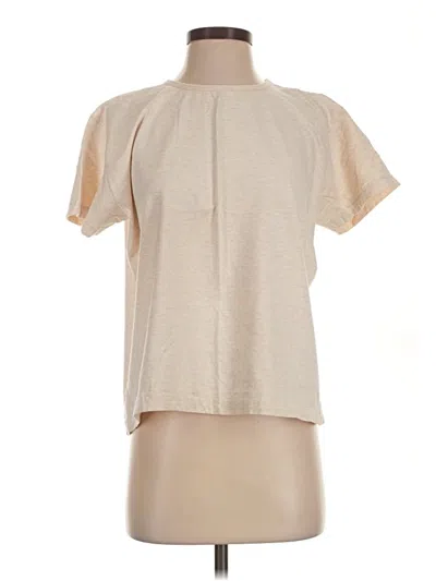 Pre-owned Norton Mcnaughton Short Sleeve Turtleneck In Tan
