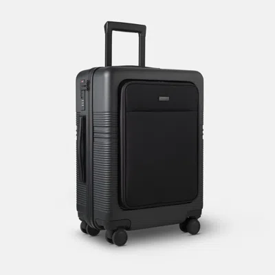 Nortvi - Elite - Carry-on Suitcase - Integrated Front Pocket - Black - 55 X 35 X 21.5 Cm