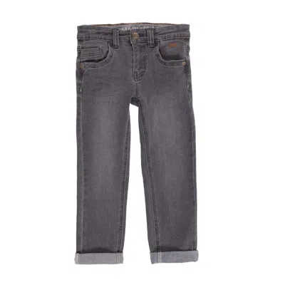 Noruk Collection Kids' Boy's Multi-pocket Stretch Denim Pants In Denim Grey In Blue
