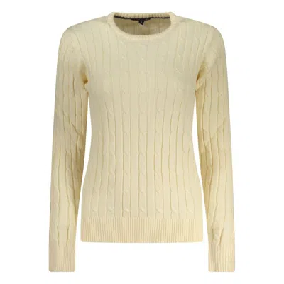 Norway 1963 Bianco Viscosa Donna Maglia In Yellow