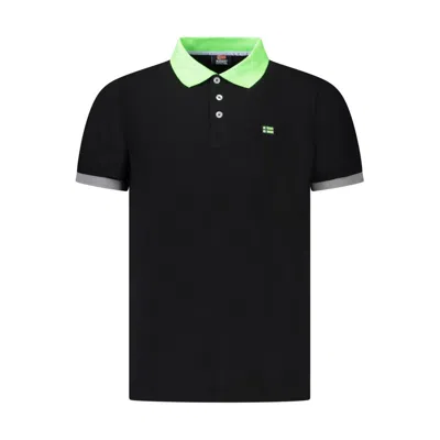 Norway 1963 Black Cotton Men Polo Shirt