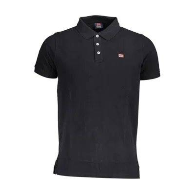 Norway 1963 Black Cotton Men Polo Shirt