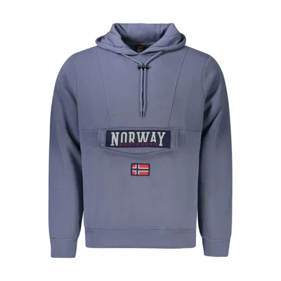 Norway 1963 Logo-patch Drawstring Hoodie In Blue