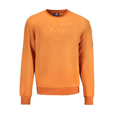 Norway 1963 Brown Polyester Men Sweater In Orange
