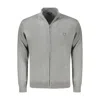 Norway 1963 Brown Polyester Mens Cardigan In Gray