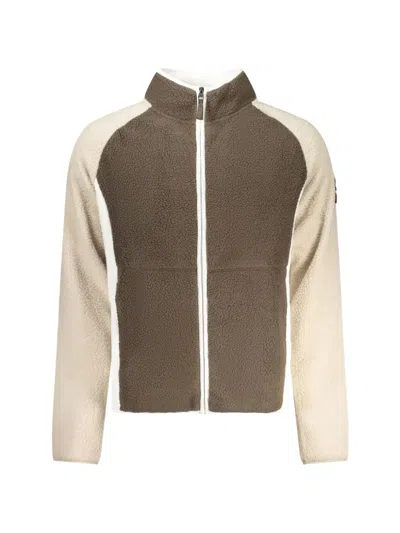 Norway 1963 Colour-block Fleece-texture Sweater In Neutral