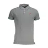 Norway 1963 Elegant Gray Cotton Polo With Contrasting Details