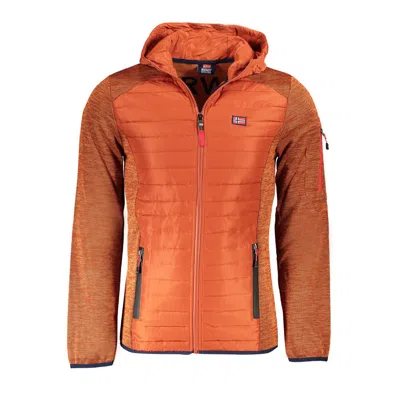 Norway 1963 Quilted Marl-effect Jacket In Orange